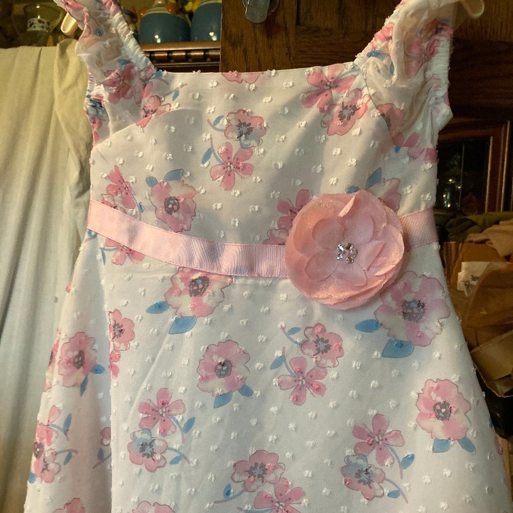 BLUEBER BOULEVARD DRESS PINK FLORAL CUTE SUN DRESS